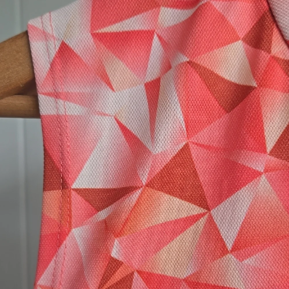 Nike Women's Geometric Sleeveless Blouse - Coral